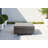 Outdoor Wicker Coffee Table, Modern Cube Design Patio Table with Tempered Glass Top