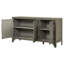 Buffet de rangement conçu avec panneau de fibres à densité moyenne + placage de pin, tablettes réglables, convient aux salons, aux entrées et aux salles d'étude-1689381637