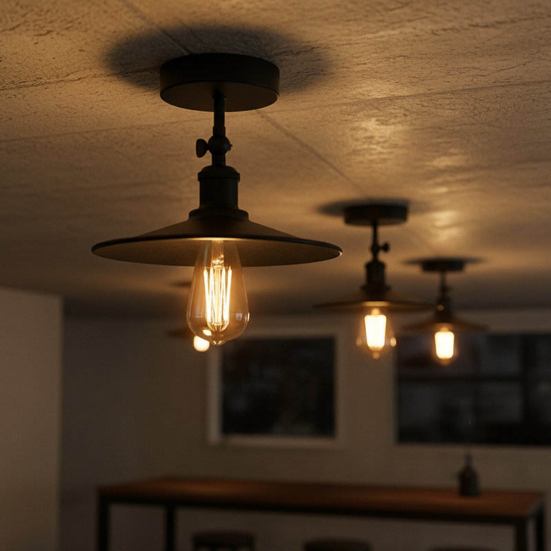 Semi Flush Mount, Black