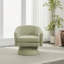 Fauteuil demi-tonneau rotatif contemporain à 360 ° en chenille avec rembourrage moelleux pour le salon et le bureau