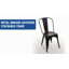 Chaise empilable en métal pour l'intérieur et l'extérieur Hucheson - Chaise de restaurant - Chaise de bistro-29183233