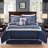 7 Piece Comforter Set Navy King
