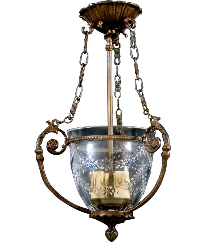 Delgadillo 3 - Light Urn Pendant, French Gold