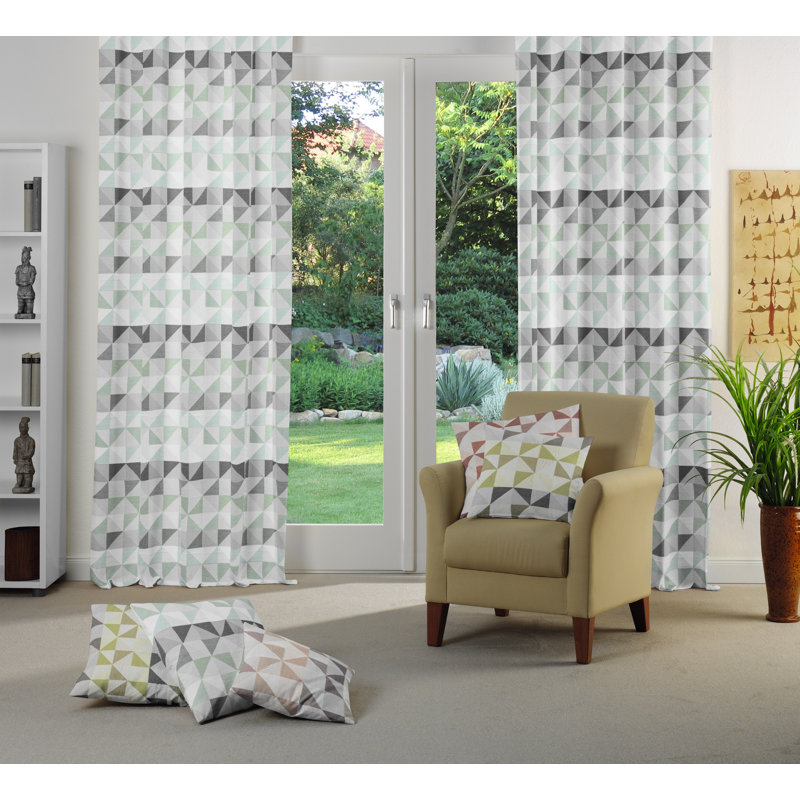 Berlare, Schlaufenschal, blickdicht, 132cm Width x 375cm Drop, Mint