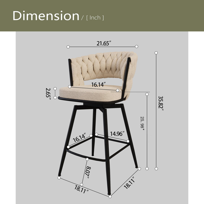 Ensemble de 2 tabourets, tabourets à pieds sans îlot de cuisine réglable, tabourets de bar pivotants à 360 degrés, Blanc