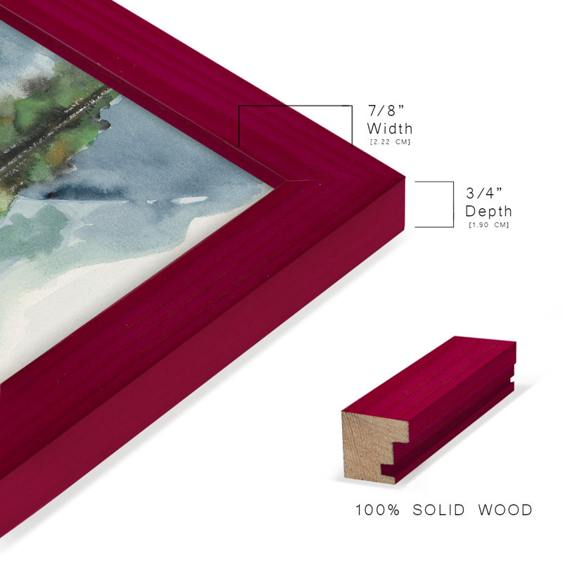 «Be Clear To Reflect I» - reproduction de cadre photo, Cadre rouge, H 15 po x l 12 po x P 1 po