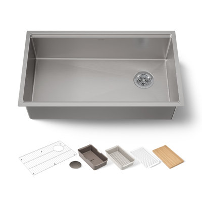 Strive 32 In. Undermount Single-Bowl Workstation Kitchen Sink