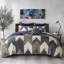 3 pièces de courtepointe en coton imprimé marine double / grand - confort prélavé, cassé, revers uni, taille de couchage, prélavé, imprimé, literie respirante