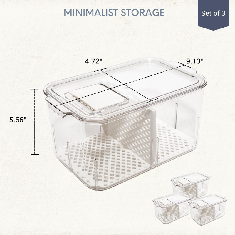 94,5 oz Contenant alimentaire en acrylique
