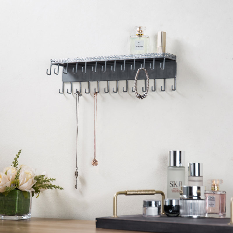 Wall Mounted Jewellery Holder, Silver