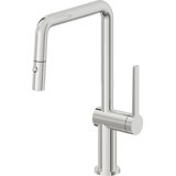 Pull-Down Kitchen Faucet With Button Sprayer - Quad Spout