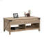 Table basse à plateau relevable, finition brune