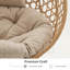 Fauteuil rond suspendu avec support - naturel