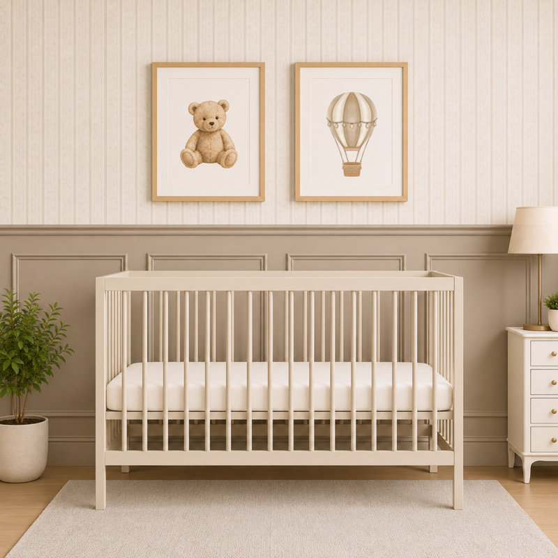 Mini Cot Bed, Cashmere