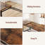 Ensemble de table de salle à manger extensible pour 4 à 6 personnes - Mobilier de cuisine et de salle à manger 3 pièces - 2 bancs rembourrés - Table rectangulaire peu encombrante avec structure en métal et panneau de fibres à densité moyenne