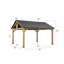 Cedar wood gazebo REBRA - 404cm x 465cm, anthracite