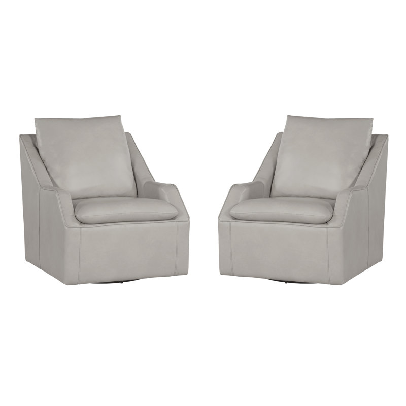 Armand Swivel Accent Chair Two Pack, Steamboat Ice