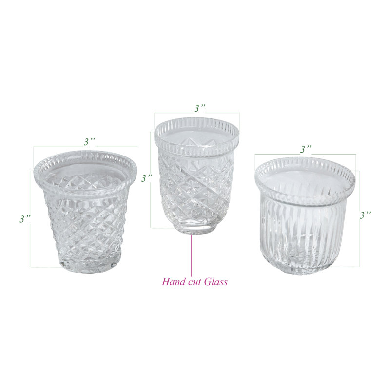 Ensemble de votive en verre