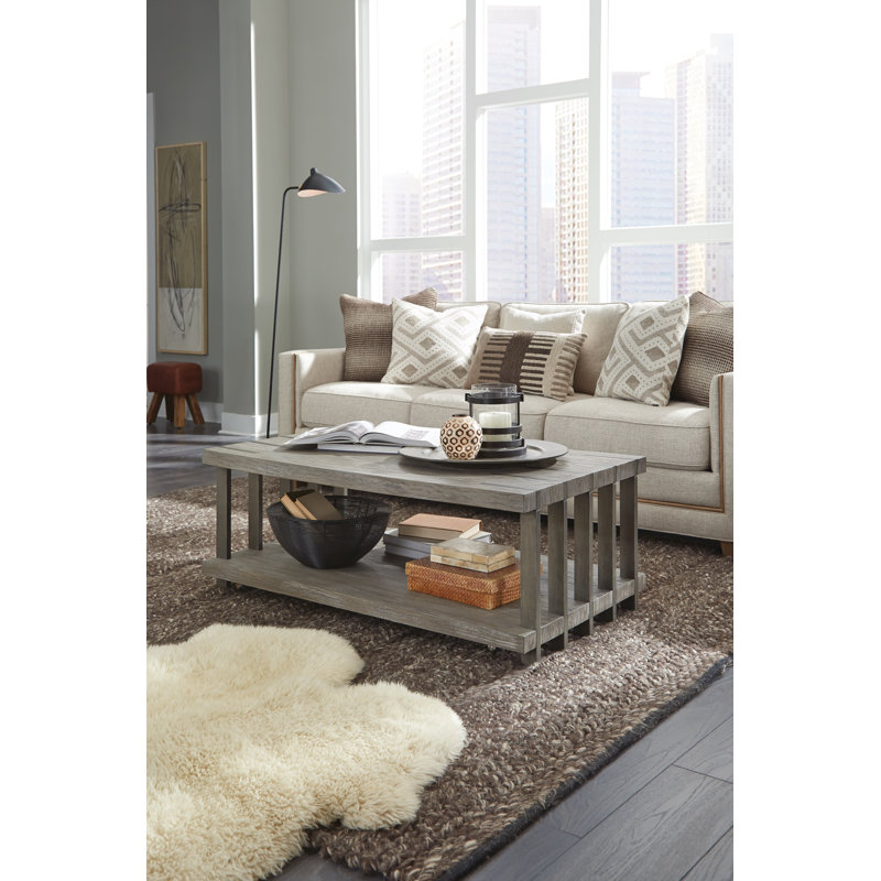 Adetoun Solid Wood Top Single Coffee Table
