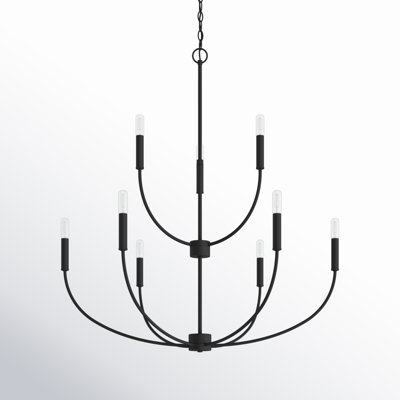 Kendrey 9 Light Metal Dimmable Chandelier