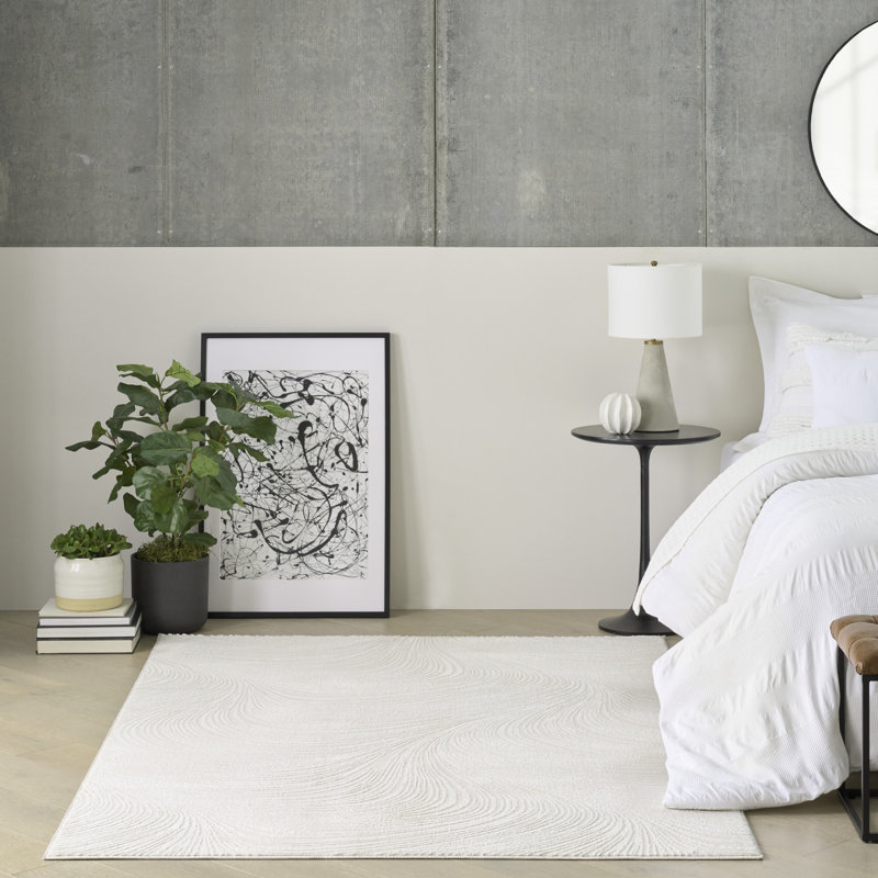 DKNY Central Park West Modern Indoor Rug, Rectangle 6' x 9', Ivory/Cream