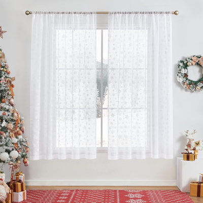 Janaris Sheer Curtain Panel Pair