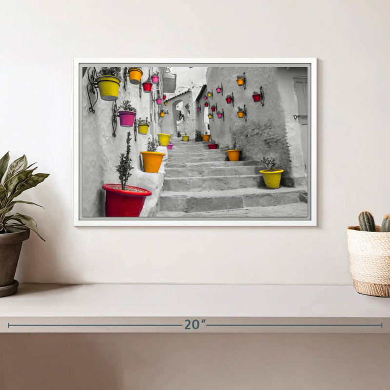 Escalier marocain Pop, Cadre flottant blanc, 13 po x 9 po