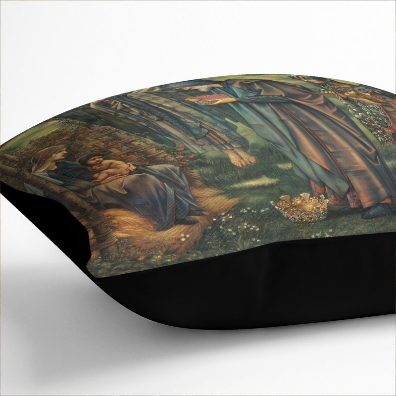 The Star of Bethlehem Scatter Cushion with Filling, 40cm H x 40cm W x 15cm D, Black