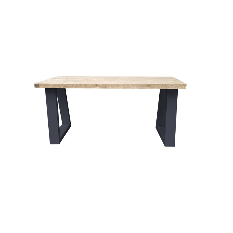 Vancouver Commercial Use Rectangle Writing Desk, 78'' H x 130'' W x 80'' D, Black