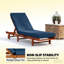 Coussins de chaise longue d'extérieur, ensemble de 2 coussins de chaise longue de patio (coussin seulement), coussin de chaise