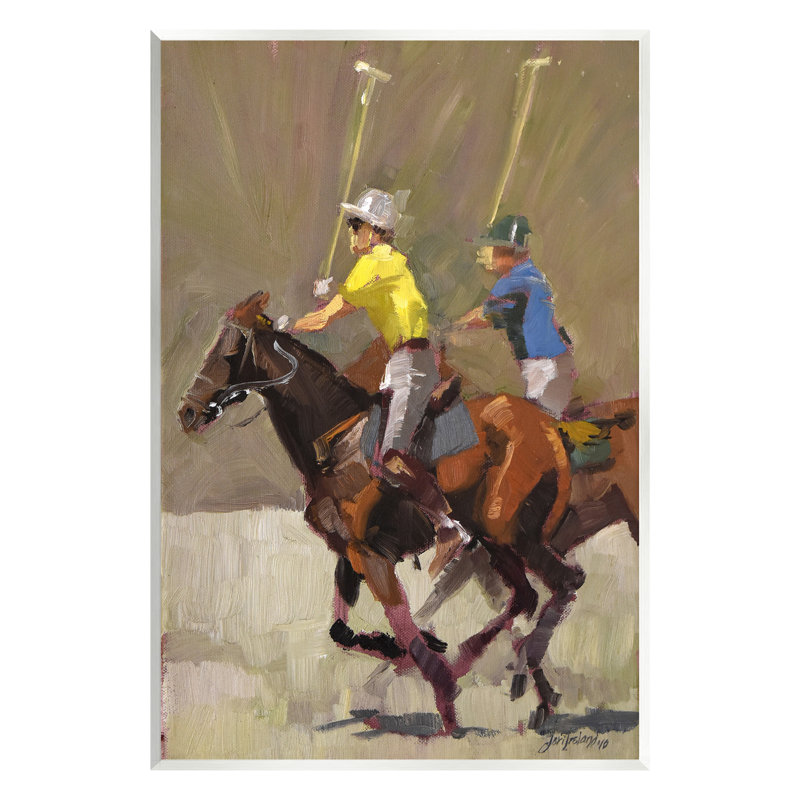 Art mural galopant au galop par Jeri Ireland, H 15 po x l 10 po