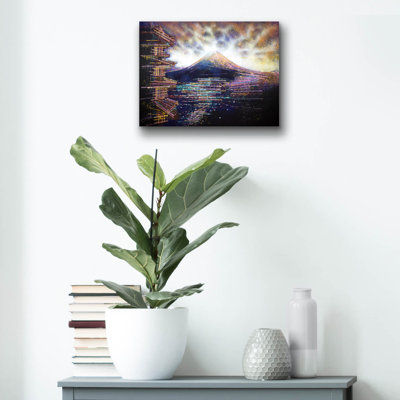 Le mont Fuji et la tombée de la nuit de Tokyo par Marc Todd, acrylique