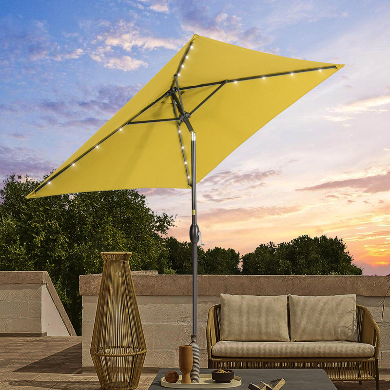 Parasol de marché carré 78 po Rukhsaar, Jaune