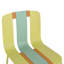 Chaises à blocs de couleur modernes à rayures, siège en plastique PP intérieur / extérieur avec pieds en métal robustes (ensemble de 4)-449658857