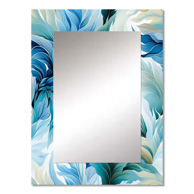 Acquanetta Oceanic Mirage Tropical Pattern - tropical  Wall Mirror, Tropical Decorative Mirror, Printed Metal Art