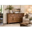 Buffet en bois massif 69 po Loon Peak Jamya - Finition noyer clair, entièrement assemblé, rustique-1553604225
