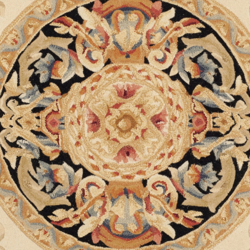 Priscila Hand Tufted Wool Oriental Rug, Round 8'