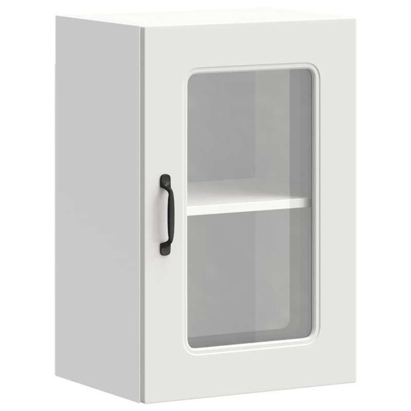Kitchen Wall Cabinet With Glass Door Kalmar Engineered Wood, White