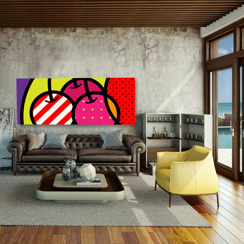 Cerise - impression panoramique sans cadre, Acrylique