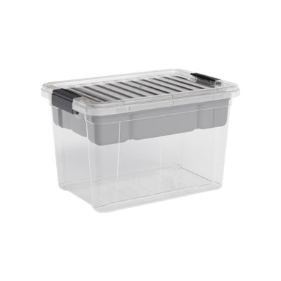  Boîte de rangement transparente avec couvercle, 26 bacs en plastique pour l'organisation, caisses empilables, sans BPA, non toxique, sans odeur, organisateurs pour la maison, le bureau, l'école et le dortoir, paquet de 10