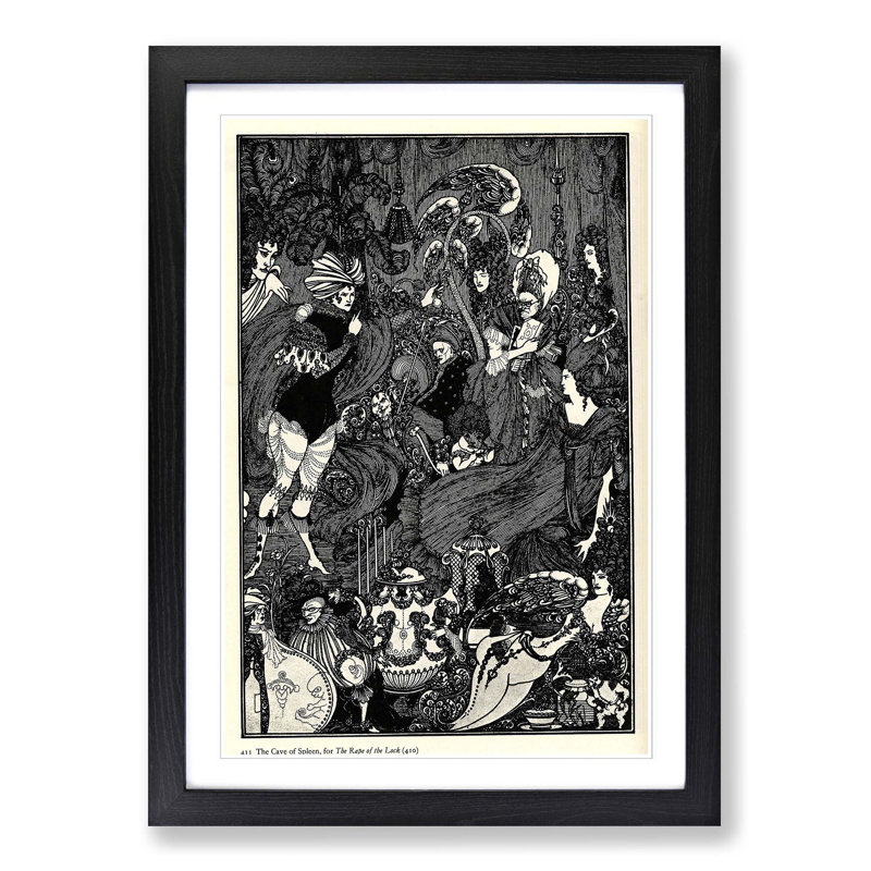 Aubrey Beardsley - Single Picture Frame Print, Black