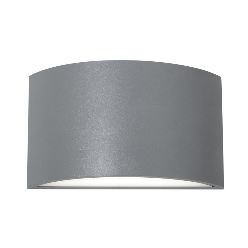 Spiridona 7'' Outdoor LED Sconce, Textured Gray