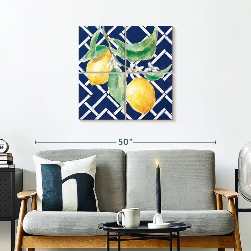 Yarlin Everyday Chinoiserie citrons I, H 26 po x l 26 po