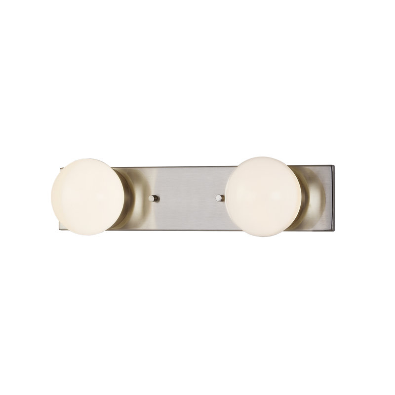 Yassen Dimmable LED Bath Bar, Brushed Nickel, 2
