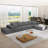 Boneless Modern Upholstered Sectional Sofa Couch Set,Modular 132" L Shaped Sectional Living Room Sofa Set With 6 Pillows,Free Combination Sofa Couch for Living Room,Bedroom-1972580698