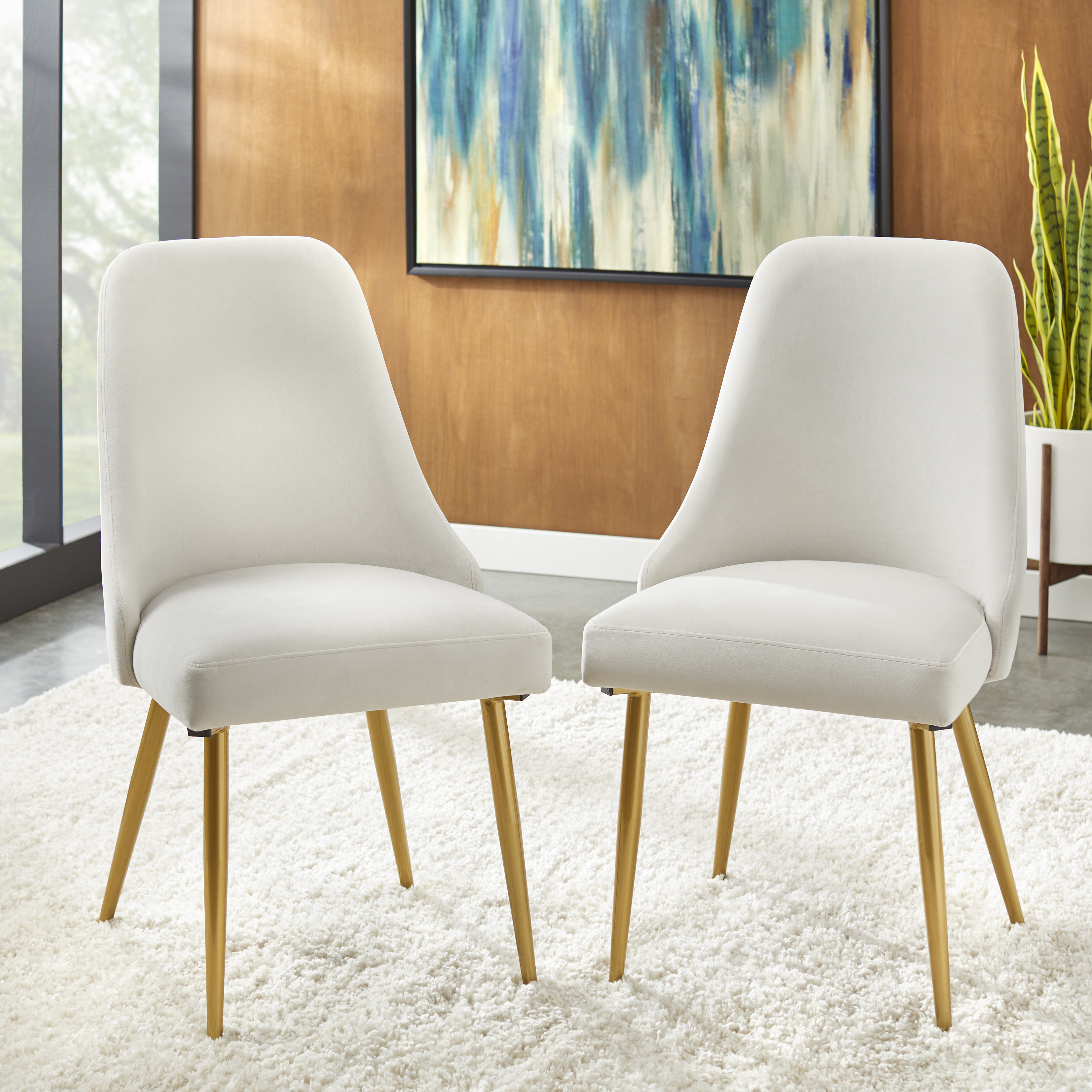 Vella velvet best sale upholstered side chair