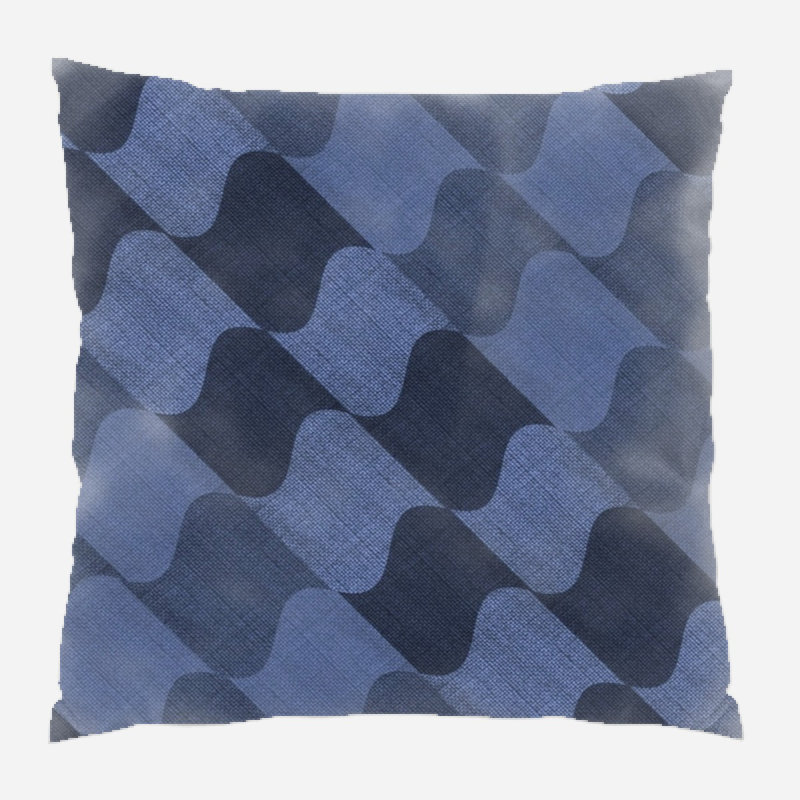 Coussin décoratif en tissu, Bleu