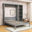 Lit escamotable en bois avec tablettes et tête de lit-1502819023-1502819020