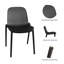 Chaise de salle à manger de patio moderne intérieur / extérieur - polypropylène durable, conception résistante aux intempéries-99895880