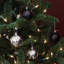 50 boules de Noël en plastique noir / argent